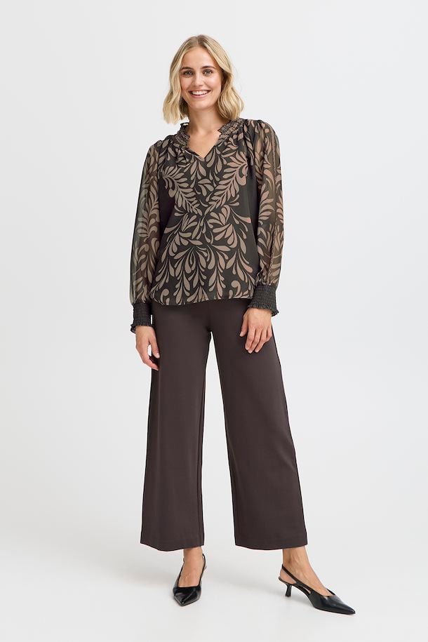 Kaffe Charli Blouse in Black AOP