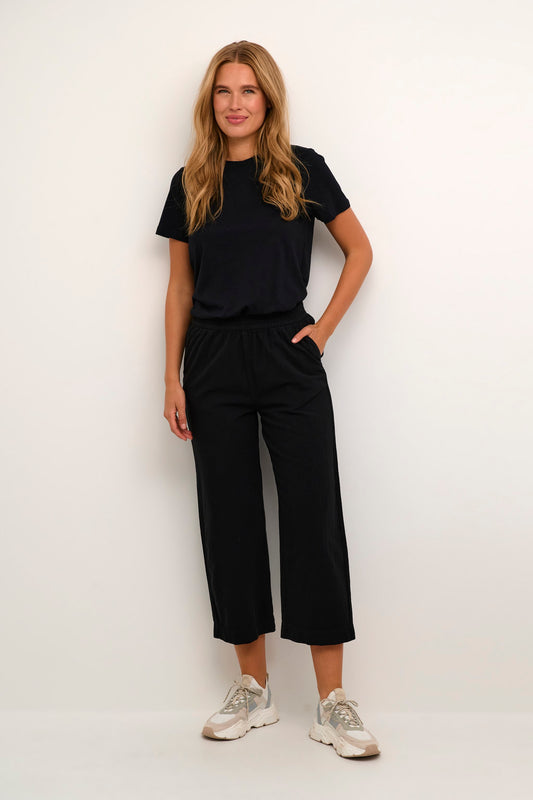 KAFFE Naya Culotte Pants in Black Deep