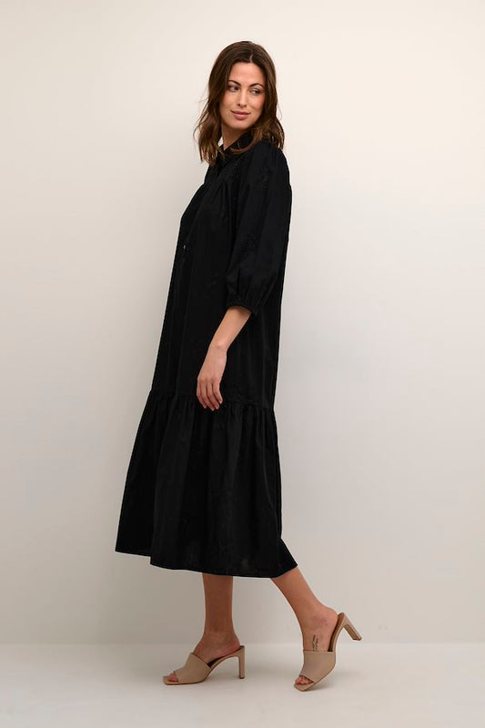 Kaffe Tonia Dress in Black Deep