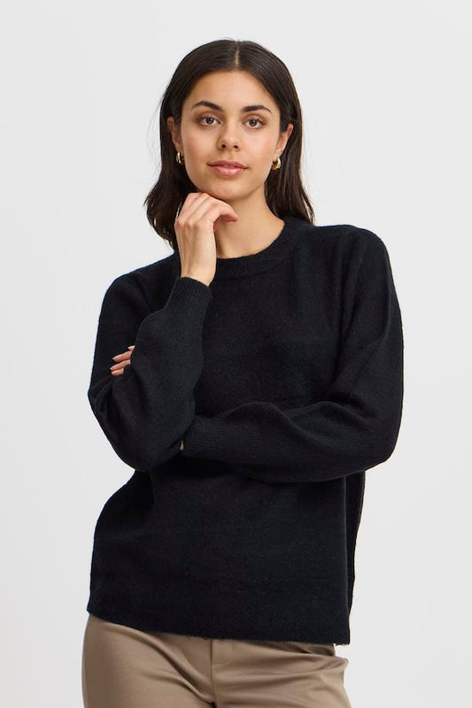 Fransa Ellis Pullover in Black