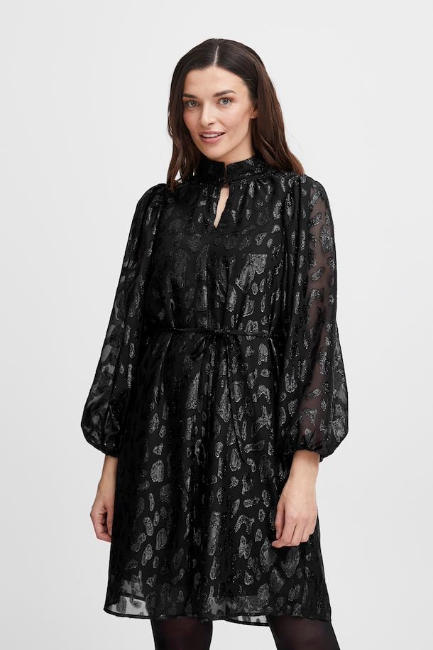 Fransa Black Sparkly Dress