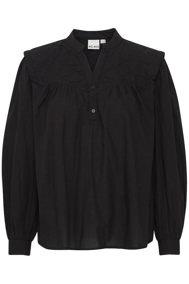 ICHI Quilty LS Shirt in black 