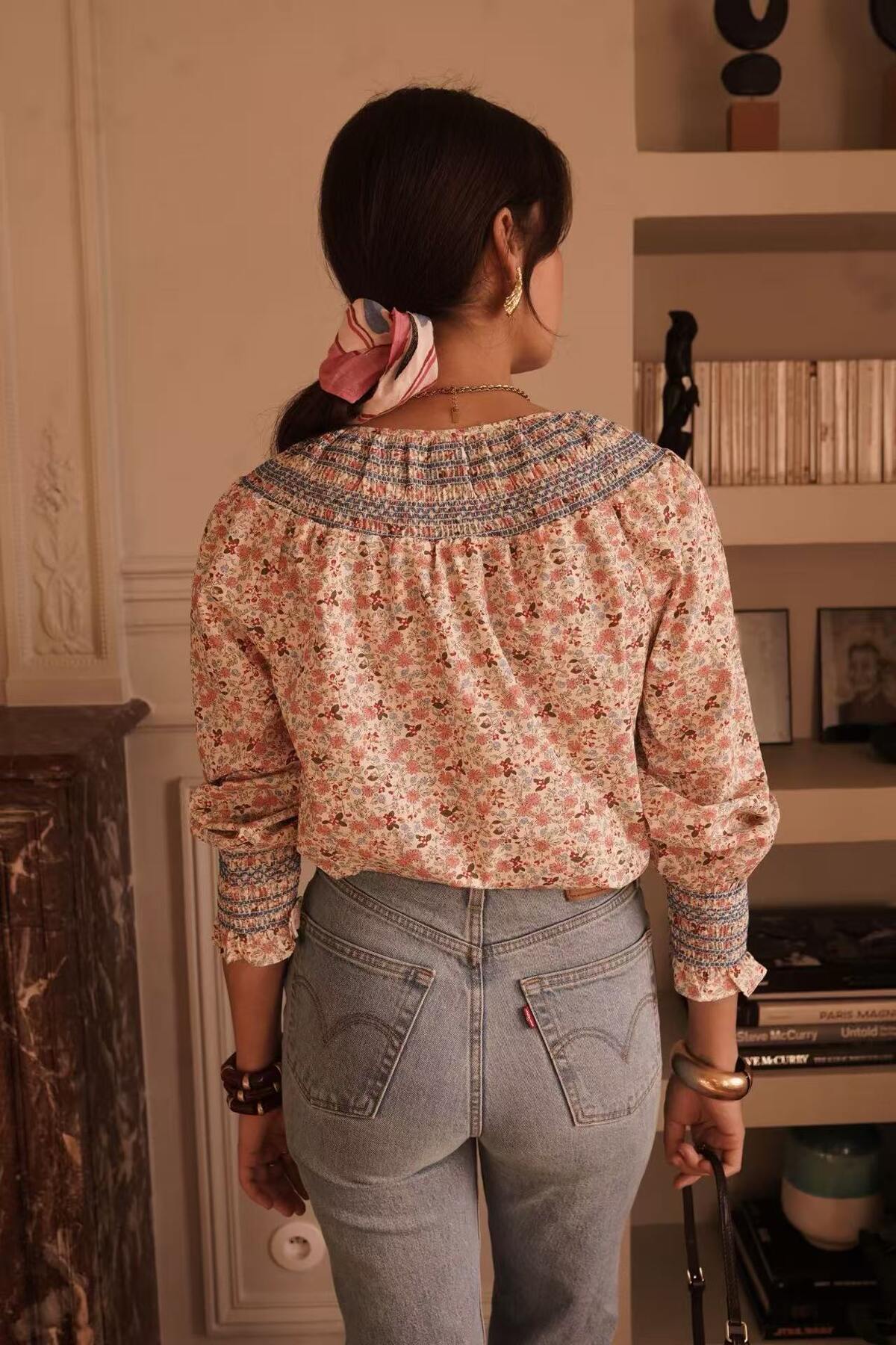 Tio Floral Print Boho Chic Blouse