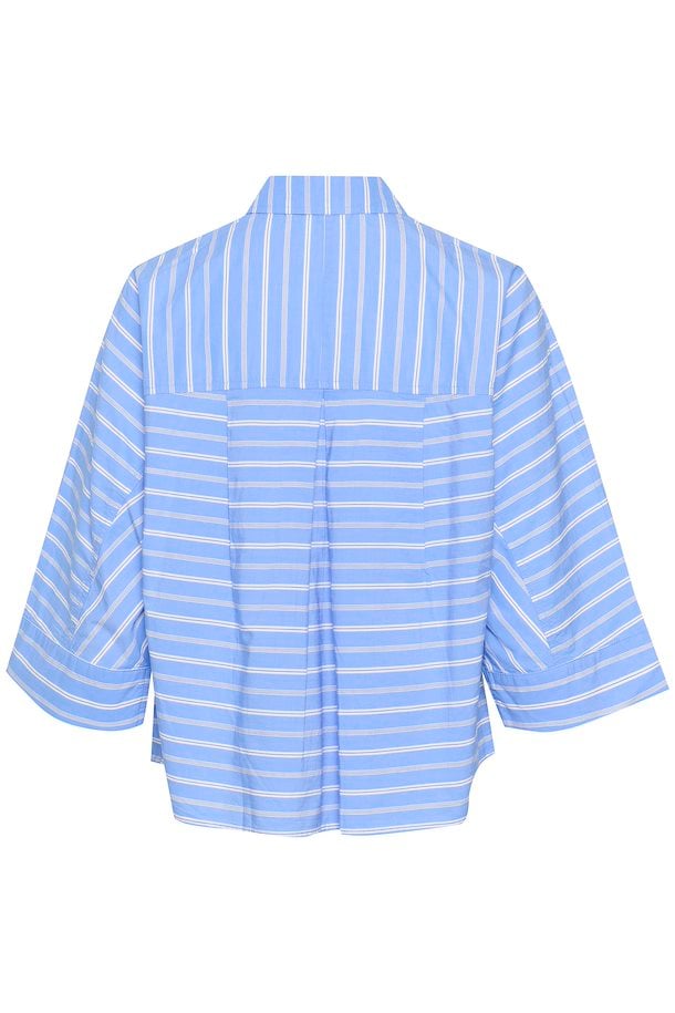 Soaked in Luxury Merona Shirt in Blue & White Stripe