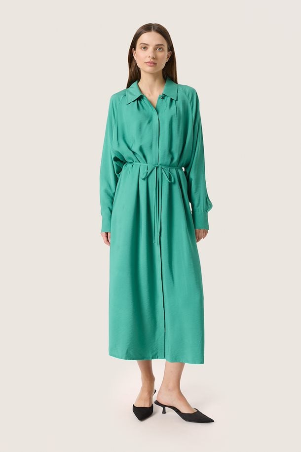 Soaked in Luxury Sija Dress in Bottle Green