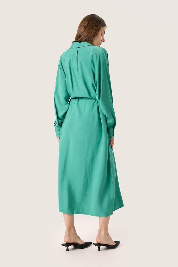 Soaked in Luxury Sija Dress in  Bottle Green