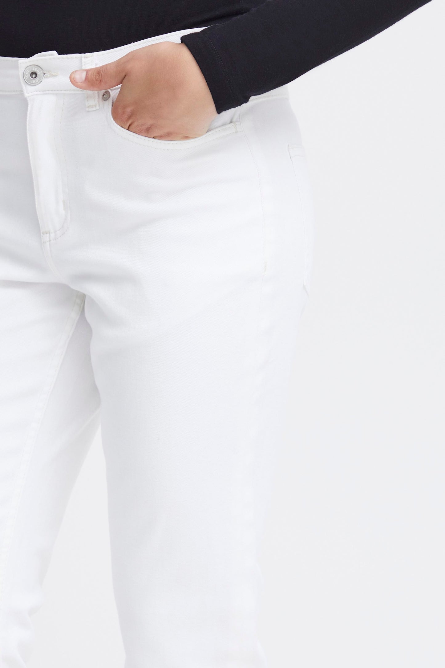 ICHI Ziggy Raven Denim Jeans in Bright White