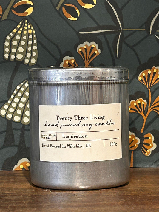 Hand poured soy candle inspiration 200g