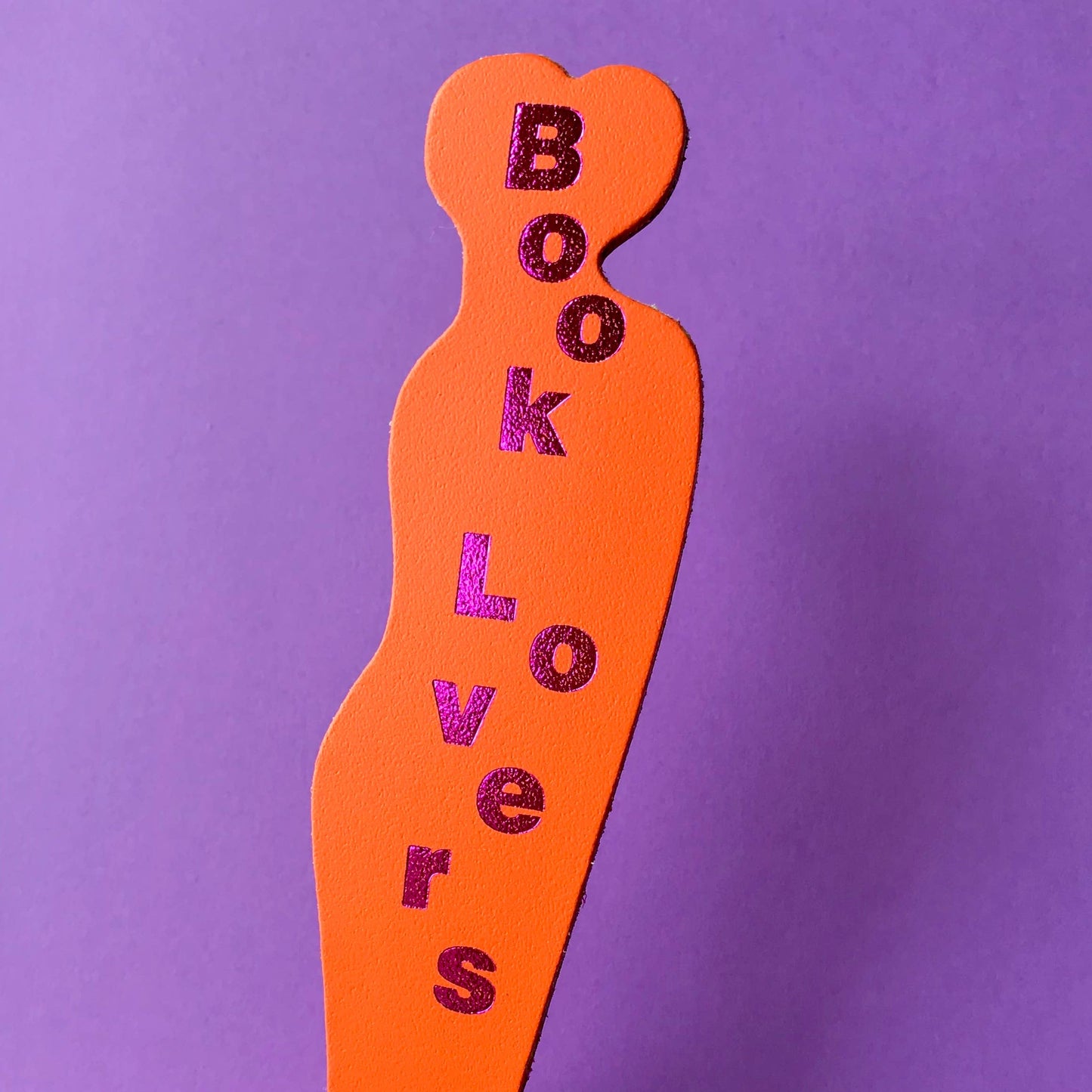 Book Lover Bookmark: Pale Pink/ Red