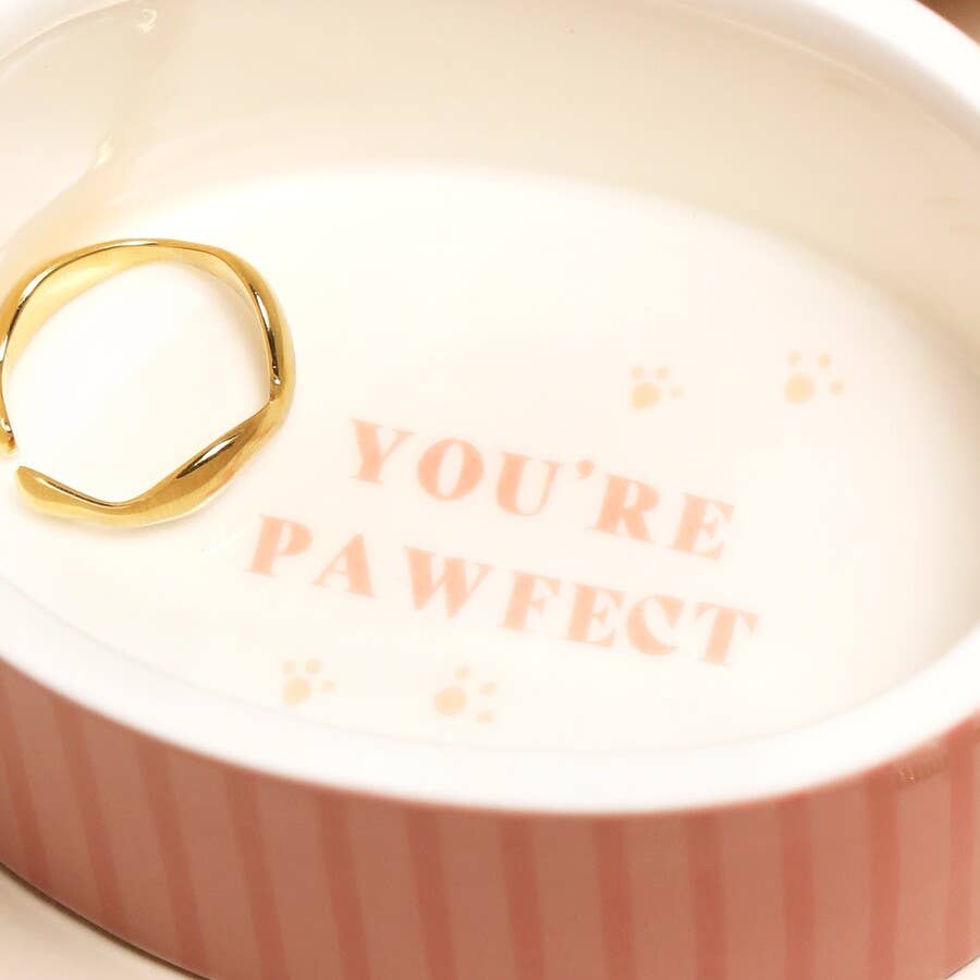 Lisa Angel - Pink Oval Dog Trinket Pot
