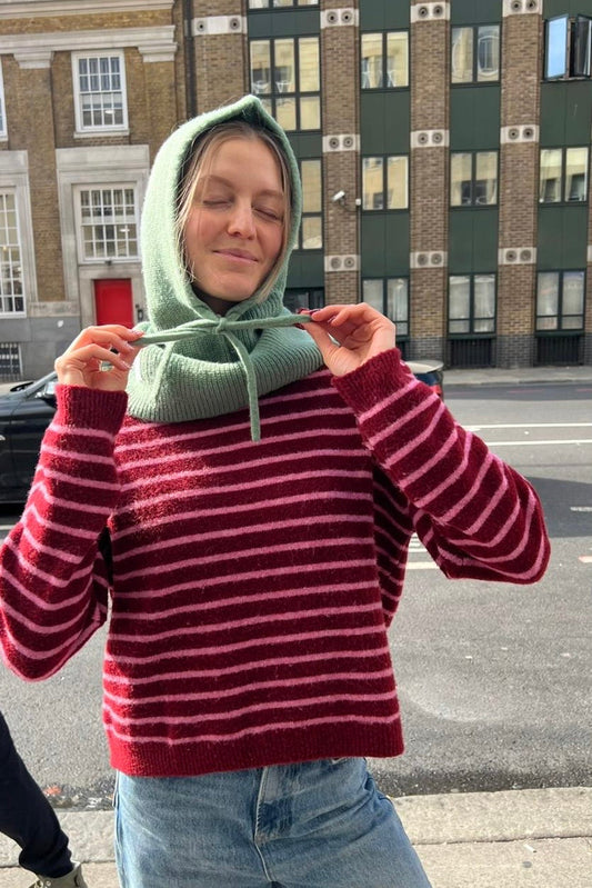 Ost London Rikke Cashmere Mix Balaclava -Green