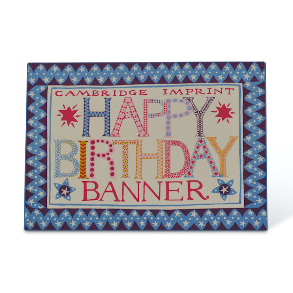 colourful cut-out letter birthday banner