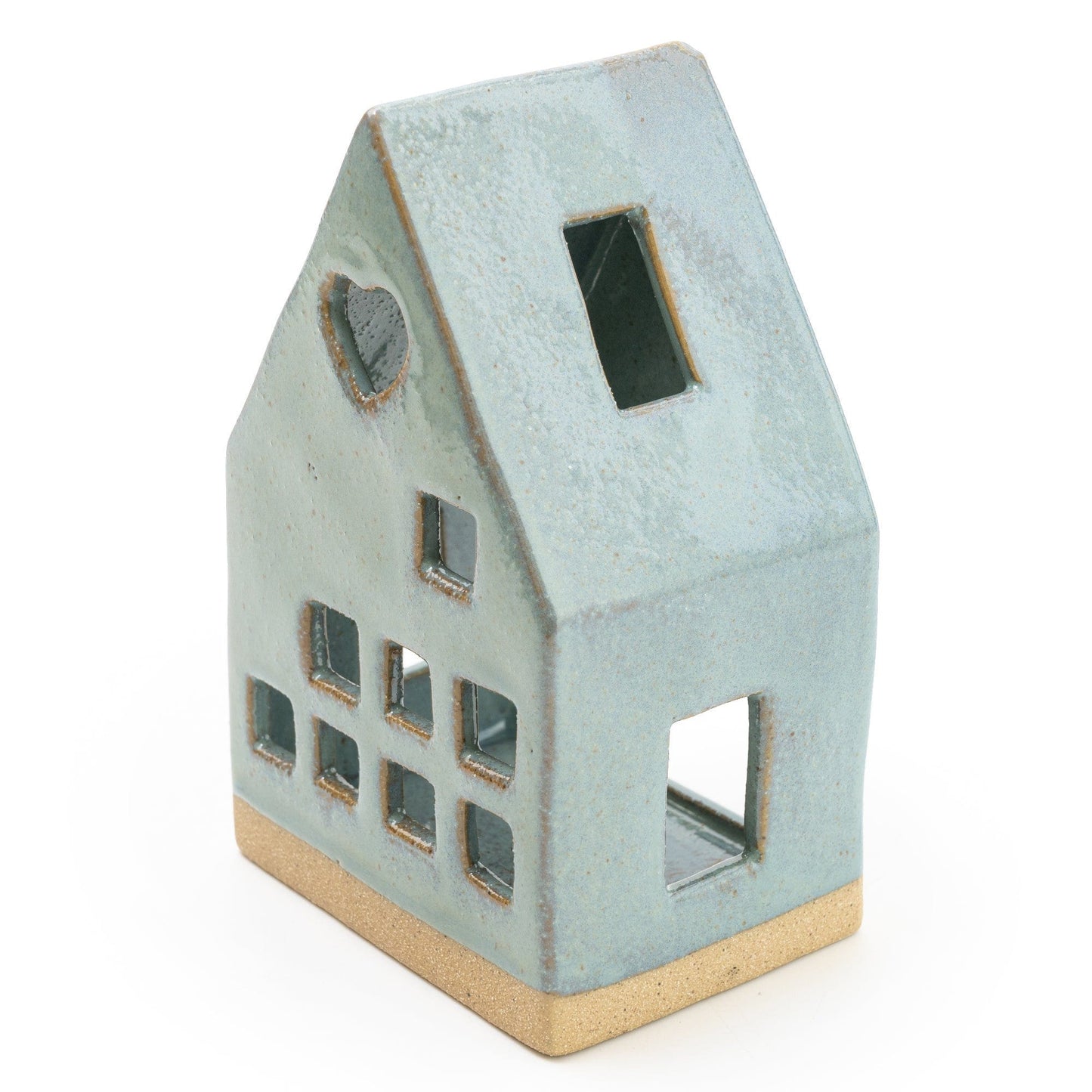 Blue House Tealight Holder