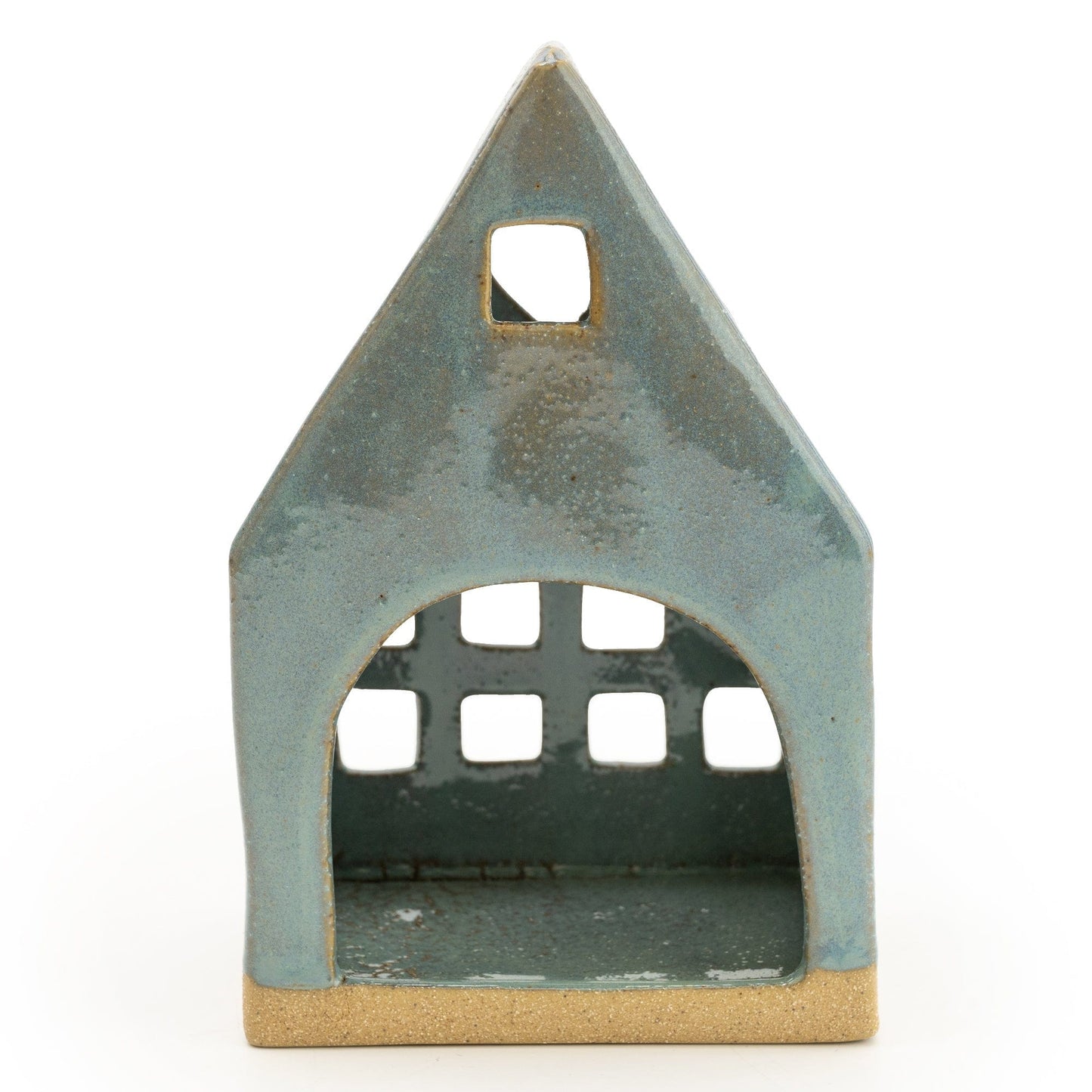 Blue House Tealight Holder