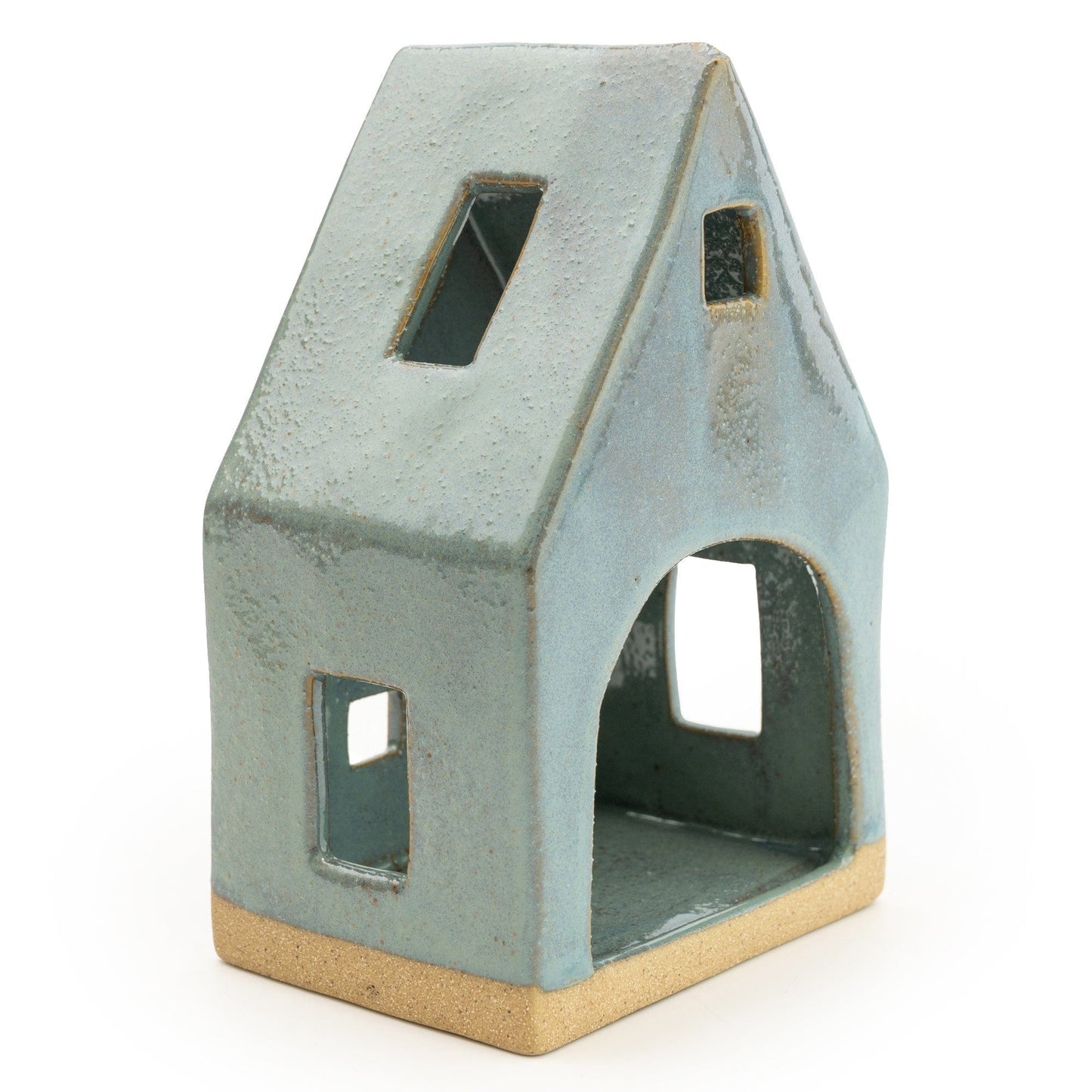 Blue House Tealight Holder