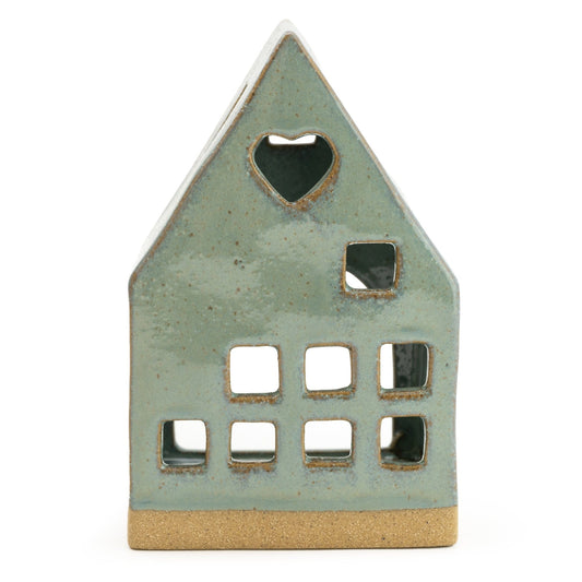 Blue House Tealight Holder