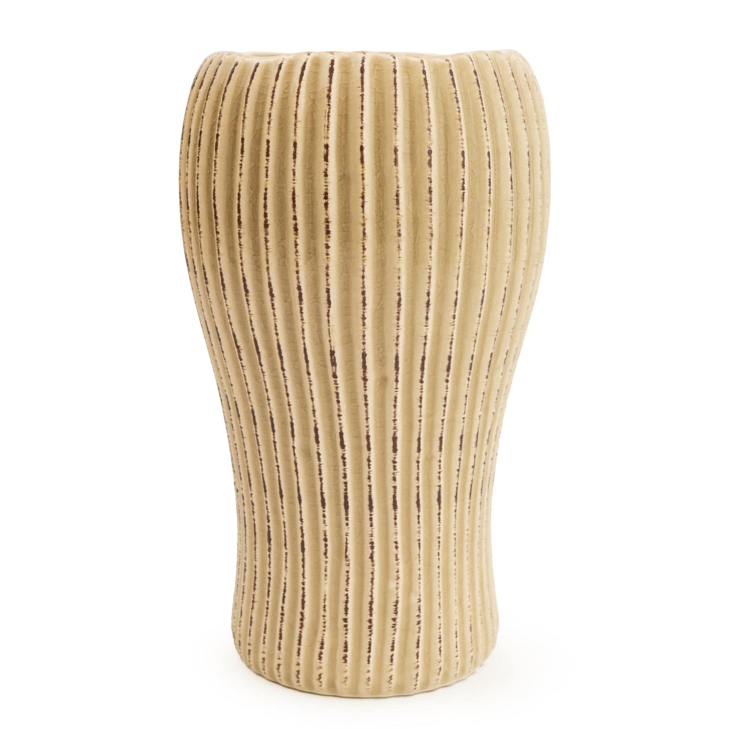 Dutch Ridged Vase - Cream