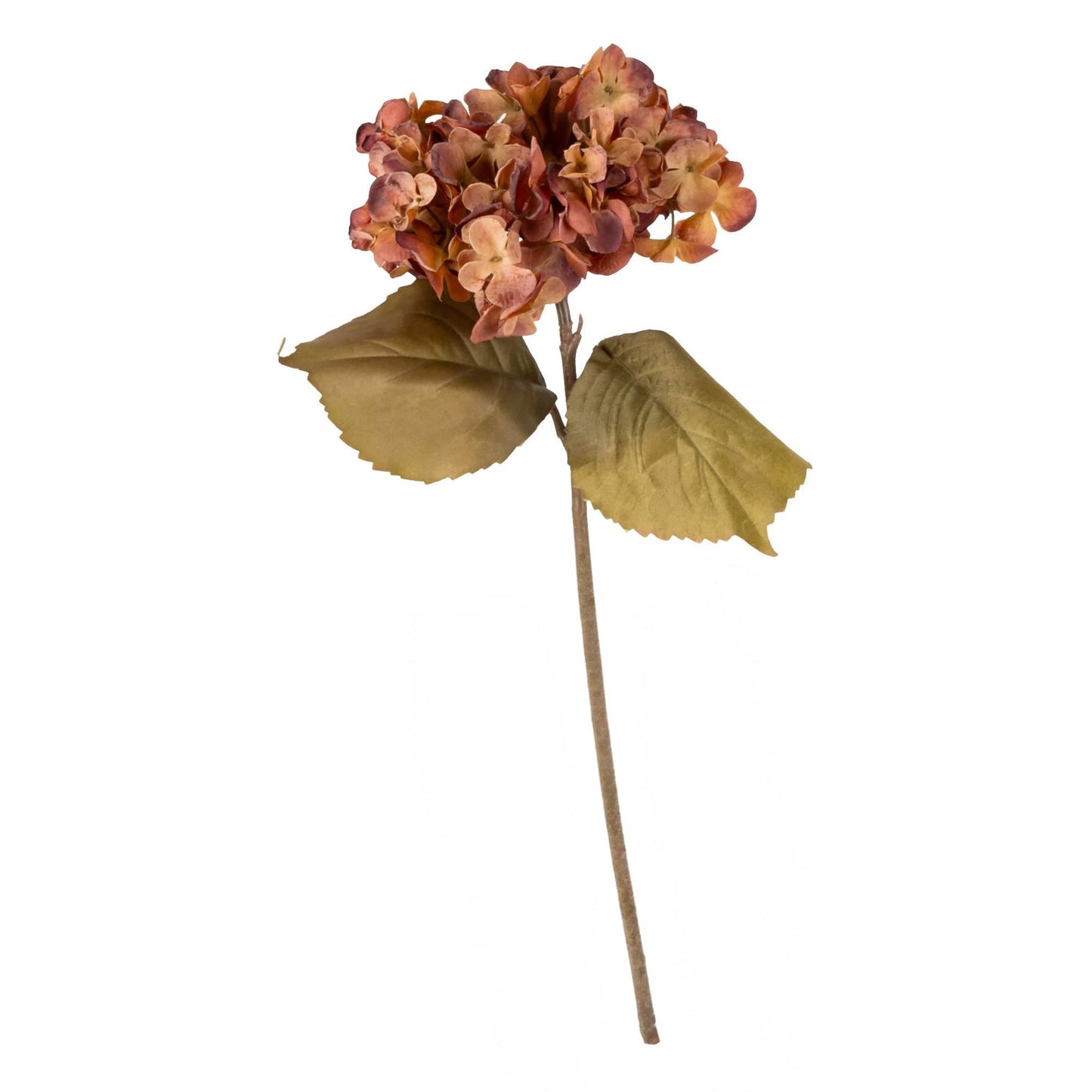 Single autumn 46cm Hydrangea Stem - Red