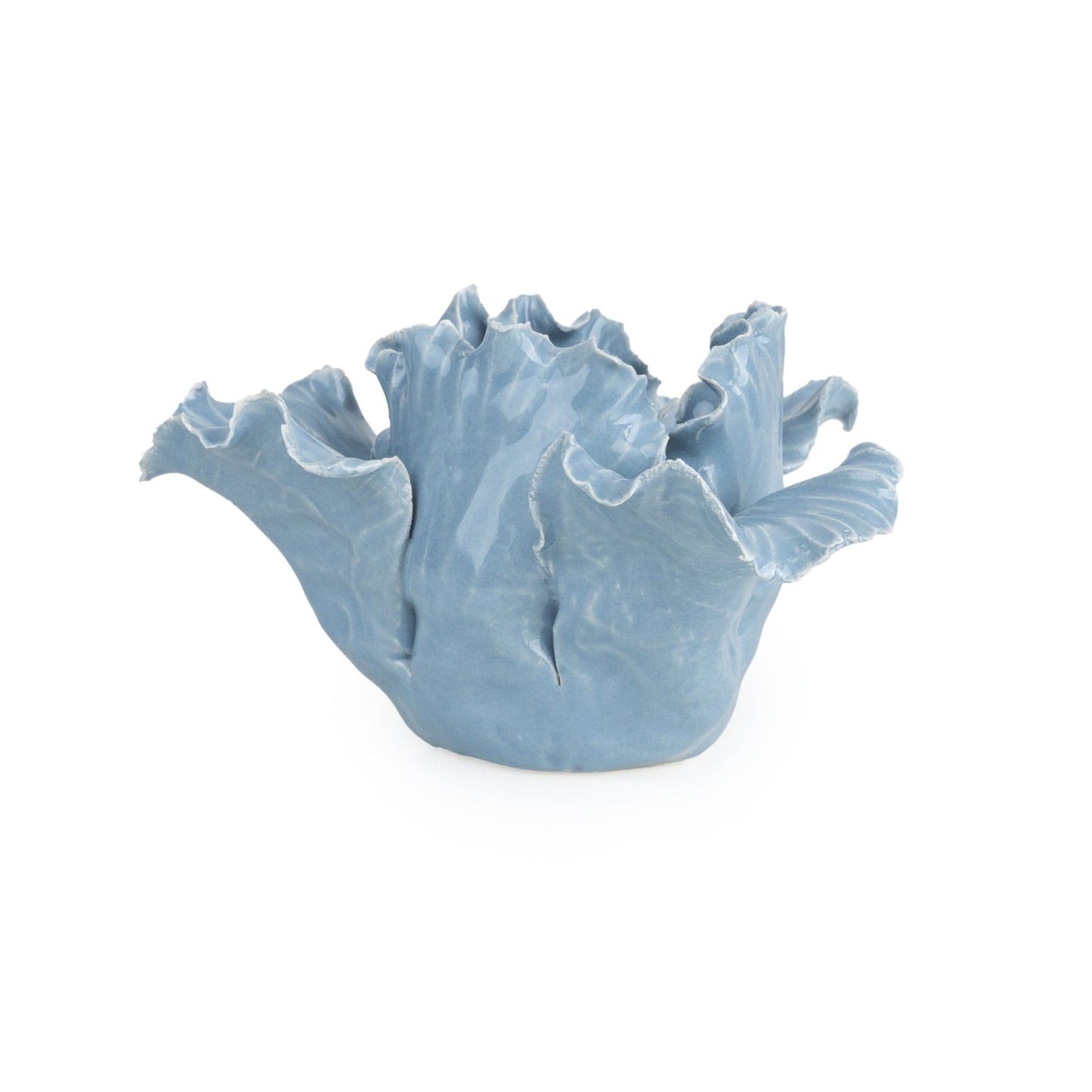 Ceramic Iris Flower Tealight Holder