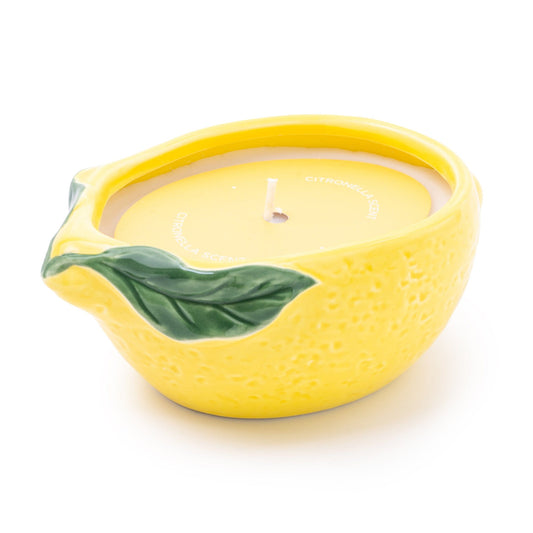 Lemon Ceramic Wax Filled Pot Mediterranean Lemon Scent