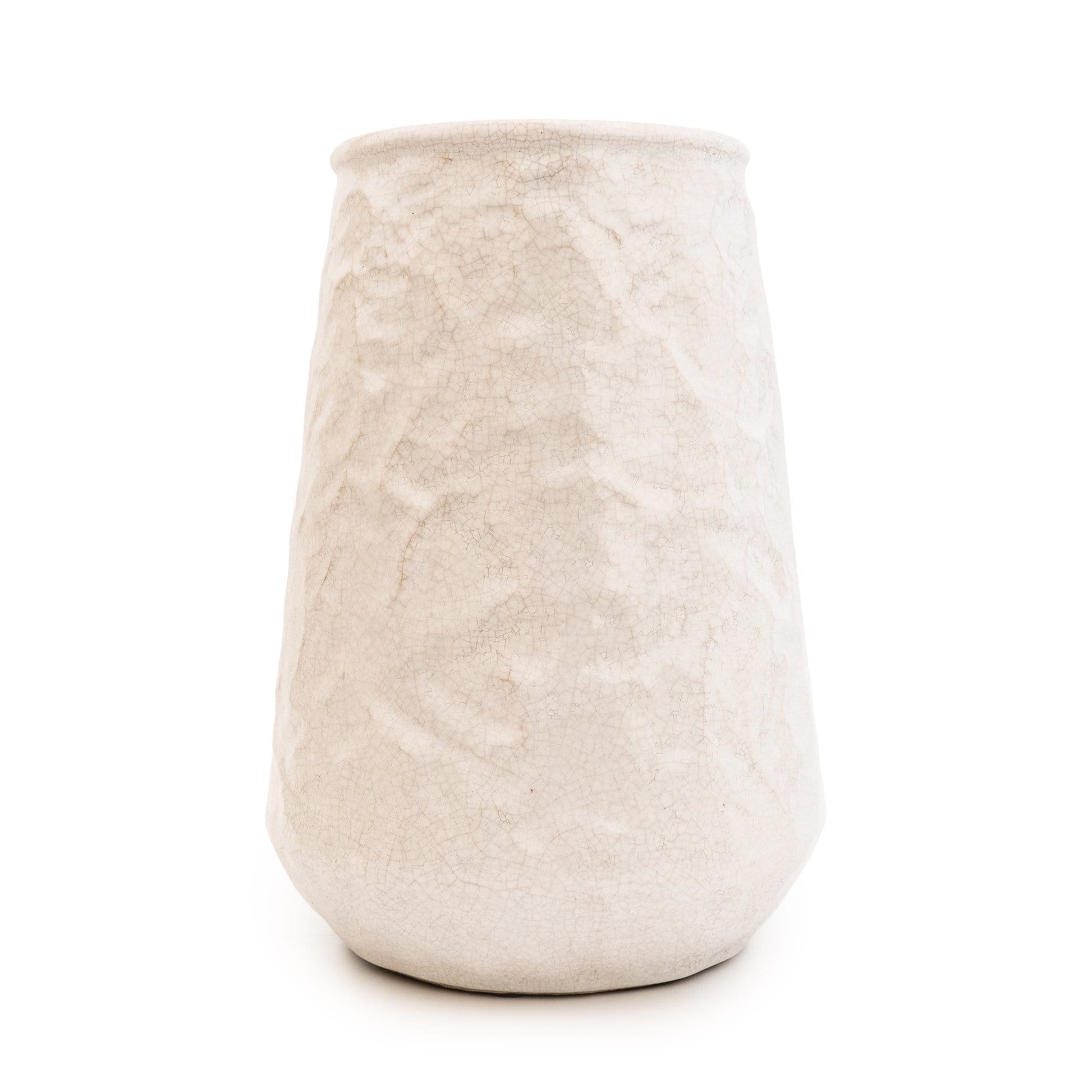 28cm Small Conical Vase - White