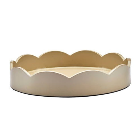 Addison Ross Pale Denim Blue Small Round Scallop Tray 