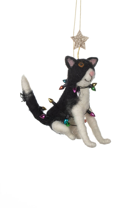 Cat In Fairy Lights Decoration