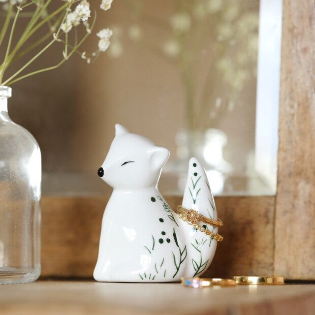 Ceramic Fox Ring Holder