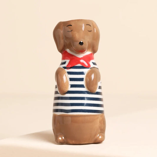 Lisa Angel Ceramic Sausage Dog Bud Vase