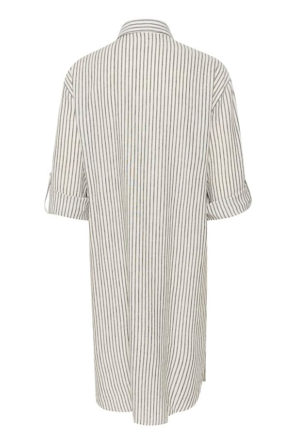 KAFFE Milia Shirt Dress in Chalk / Black Stripe