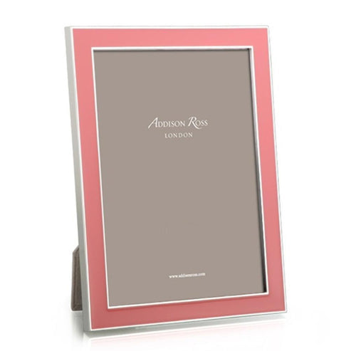 Addison Ross Coral Enamel & Silver Frame 5x7