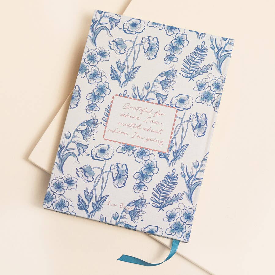 Lisa Angel - Blue Wildflower Print Daily Gratitude Journal