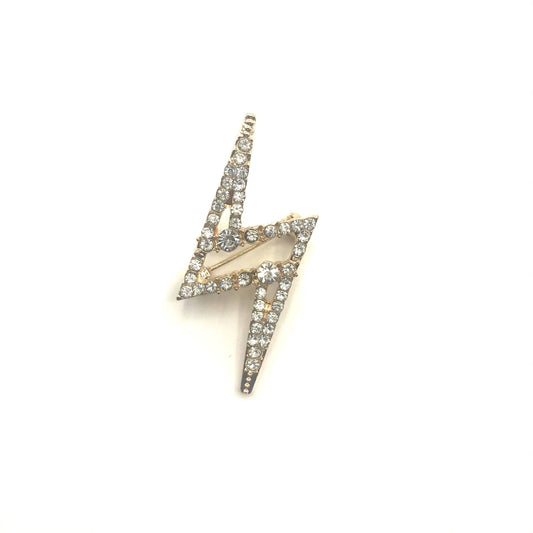 Sixton Bejewelled Lightning Bolt Pin / brooch