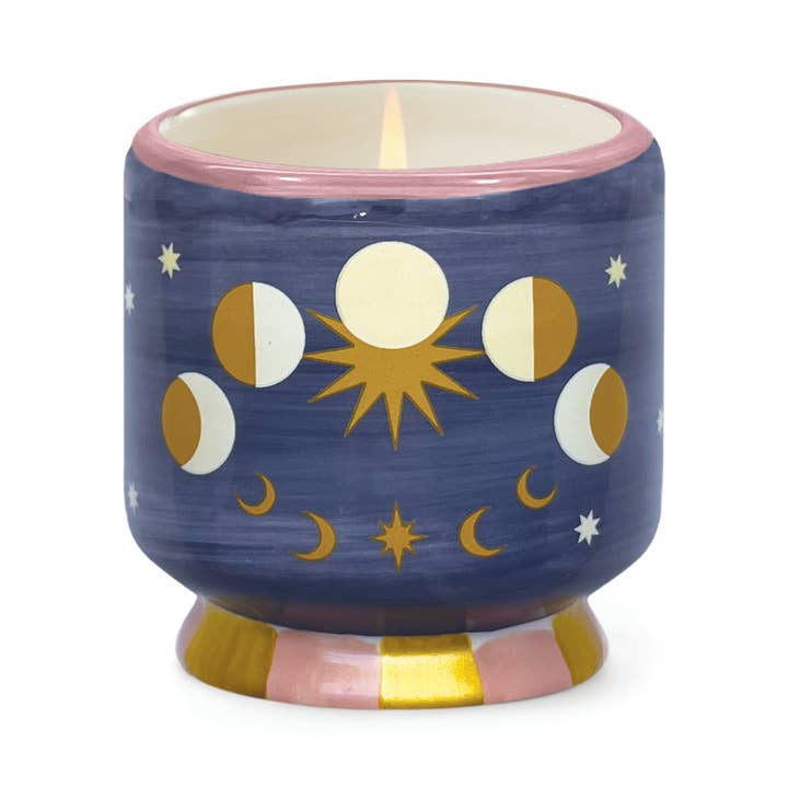 A Dopo Hearts Moon Ceramic Candle - Jasmine & Rose 8oz/226g