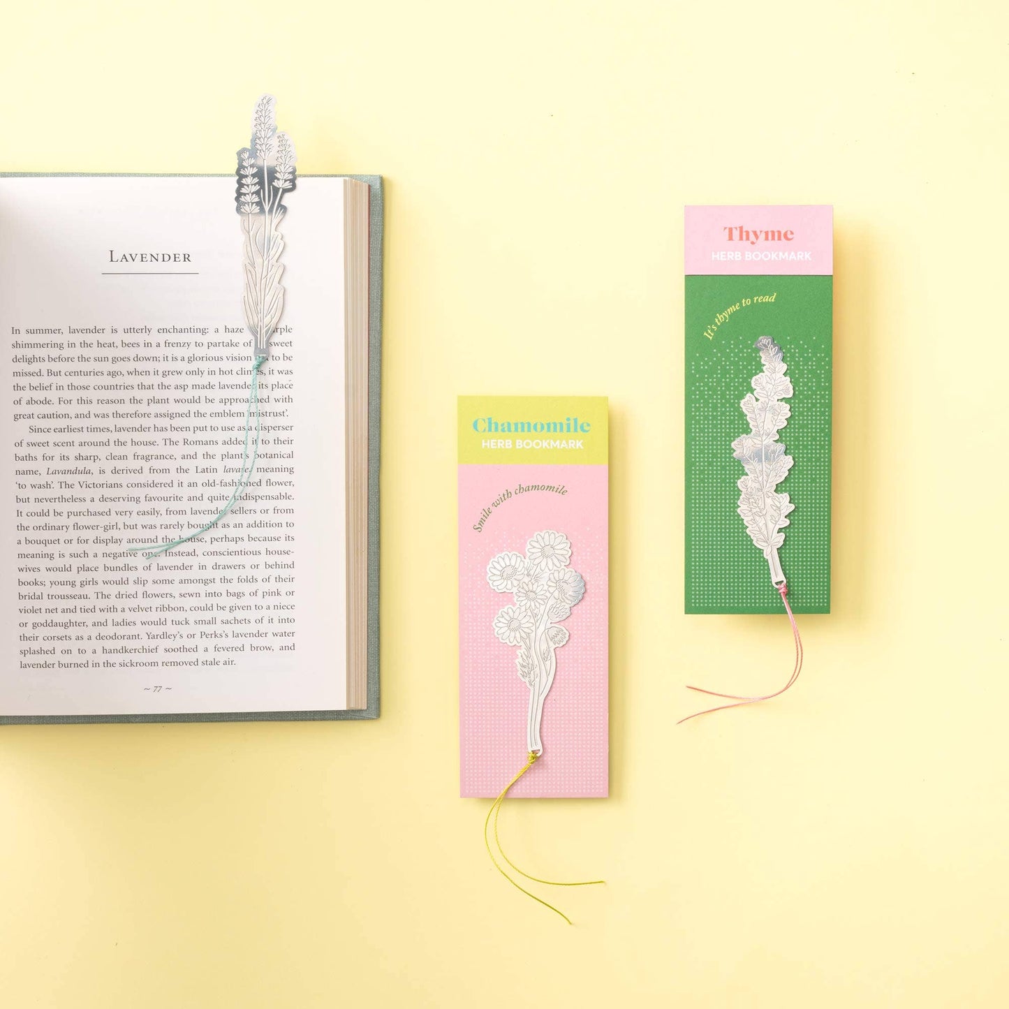 Another Studio Thyme, Botanical Herb Bookmark