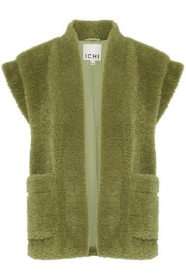 Ichi Gizla Gilet in Green