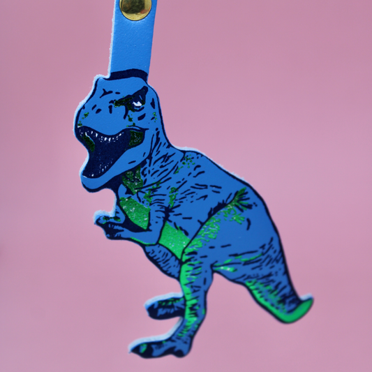 T-Rex Key Fob - Cornflower