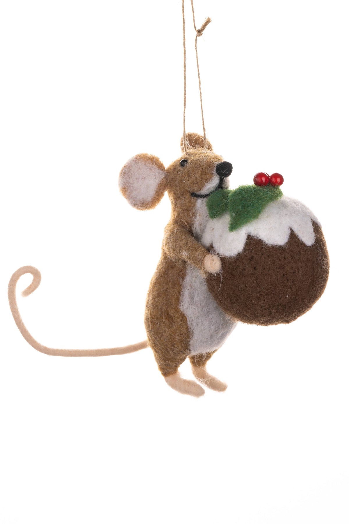 Christmas Pudding Mouse Decoration