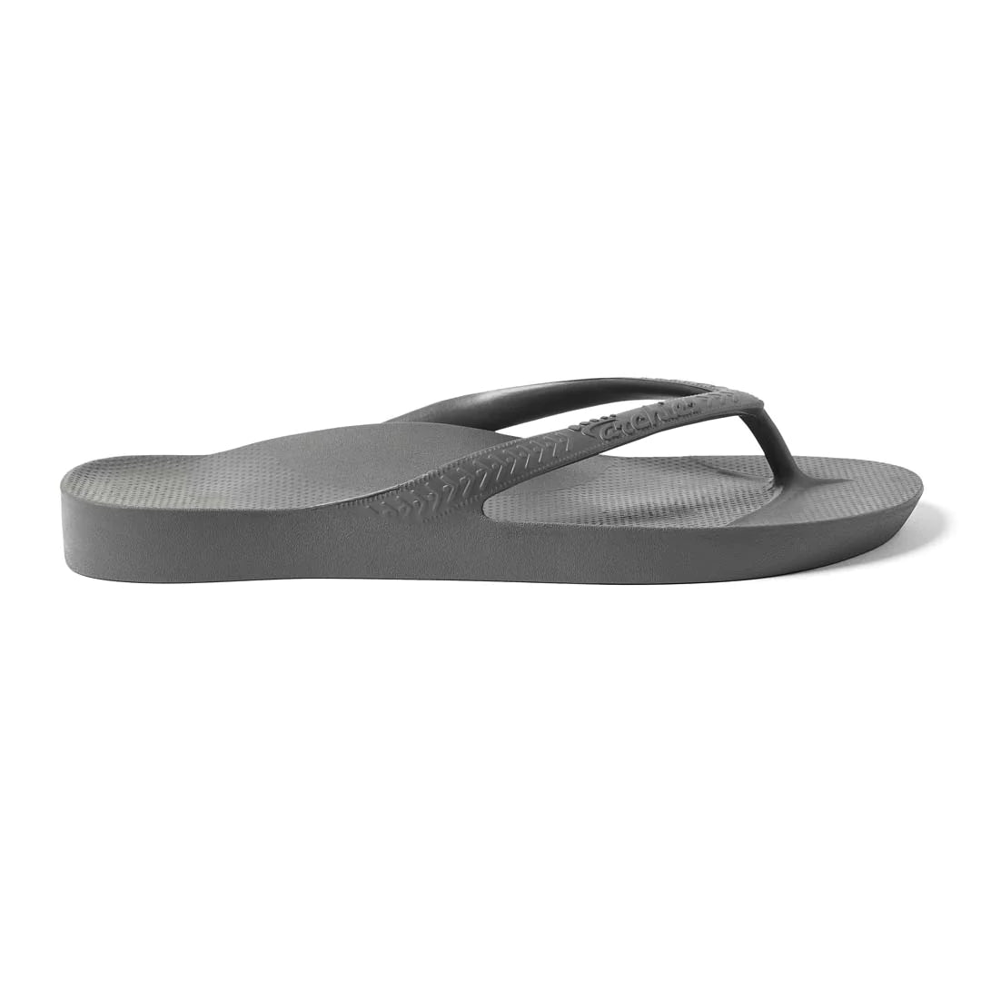 Archies Charcoal Arch Support Flip Flops - Classic