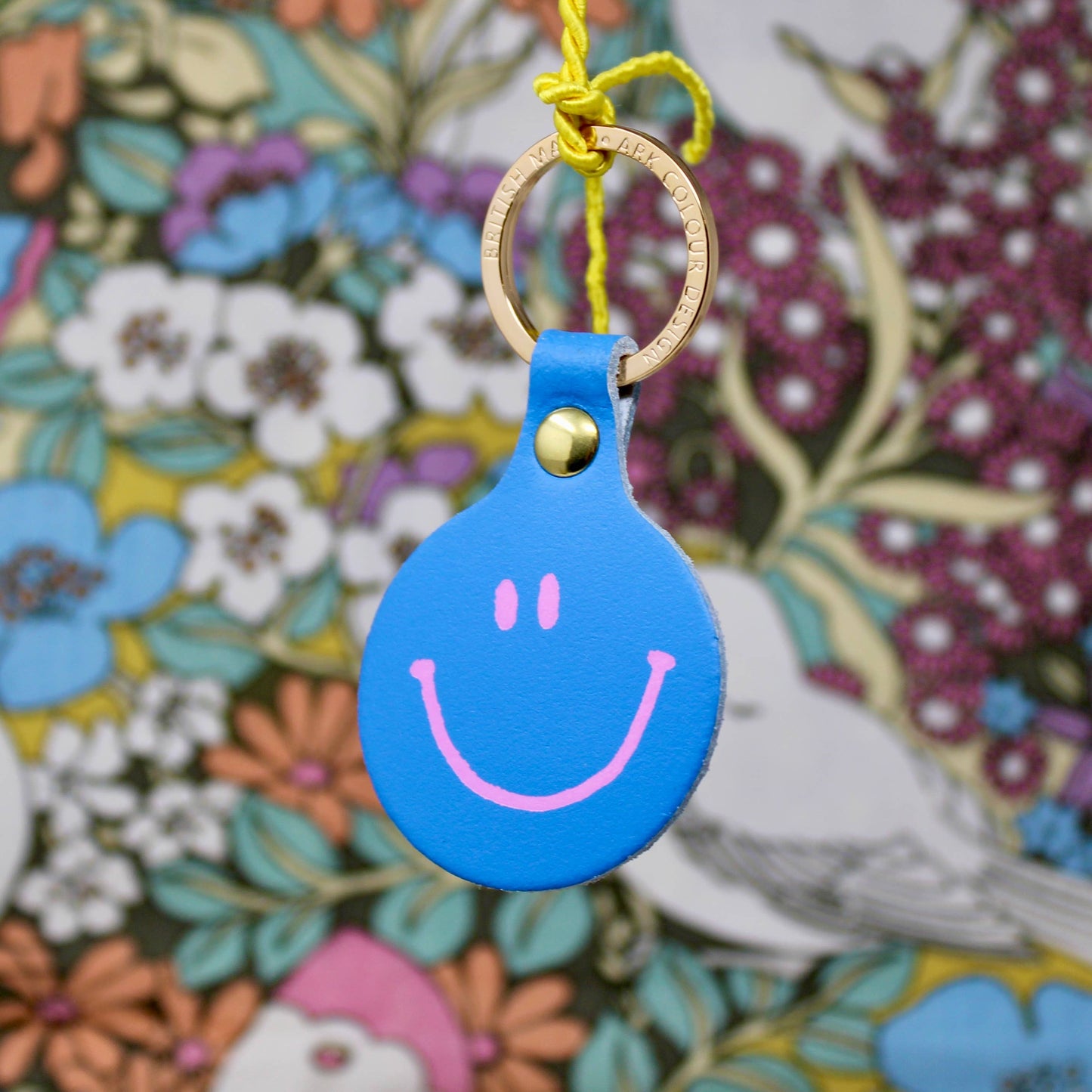 Feeling Lush Smilie Face Key Fob: Green