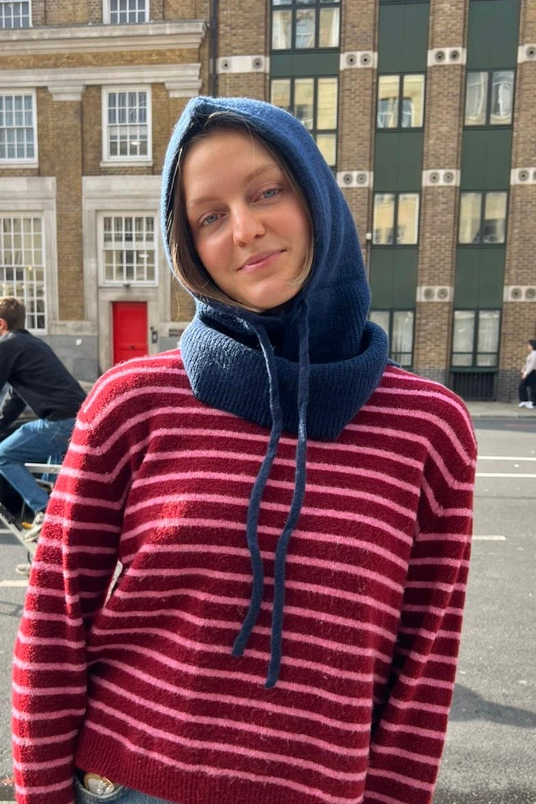 Ost London Rikke Cashmere Balaclava in Navy