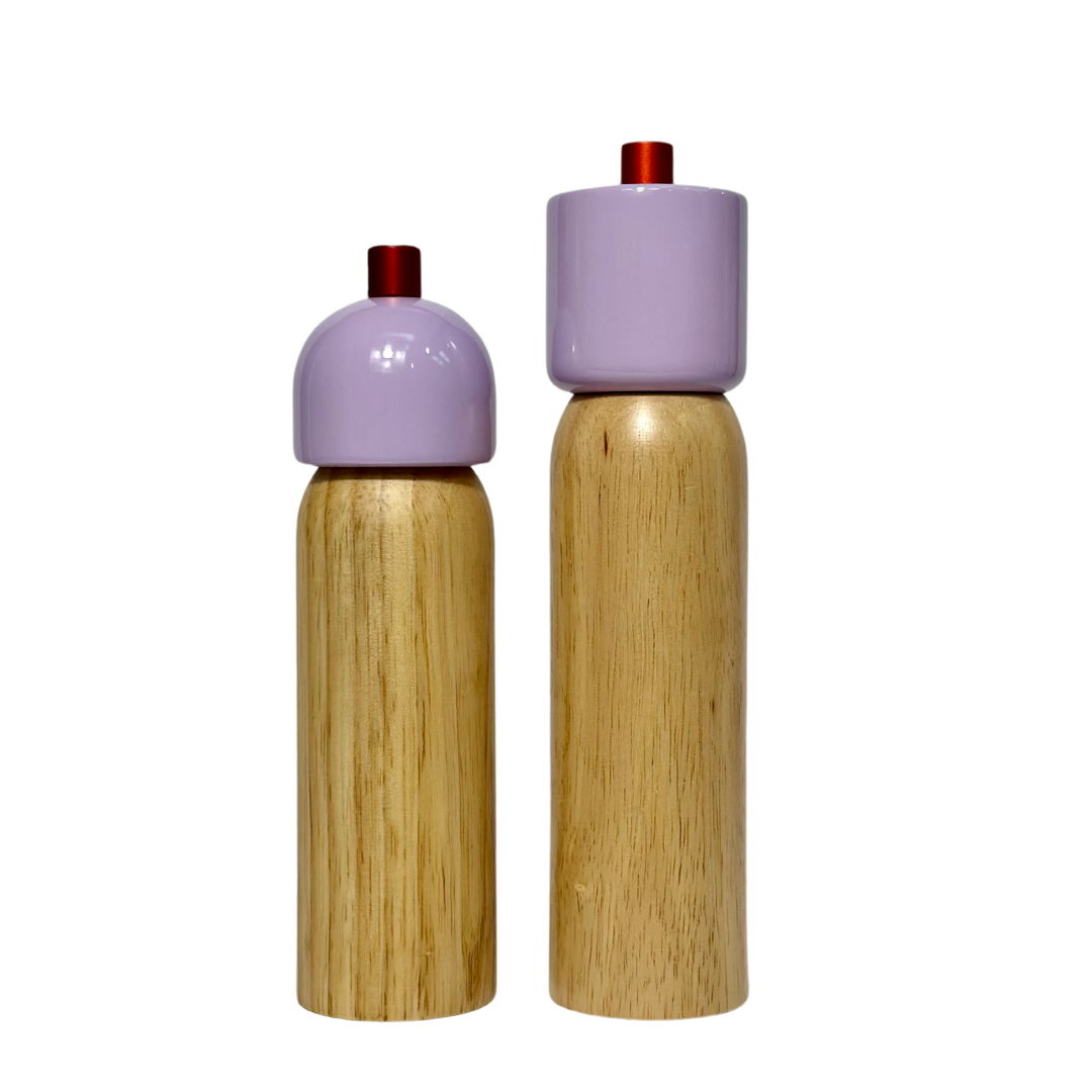 MÆGEN - Salt & Pepper Grinder - Lilac & Red: Medium