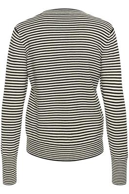 Kaffe Nala Knit in Chalk/Black Stripe