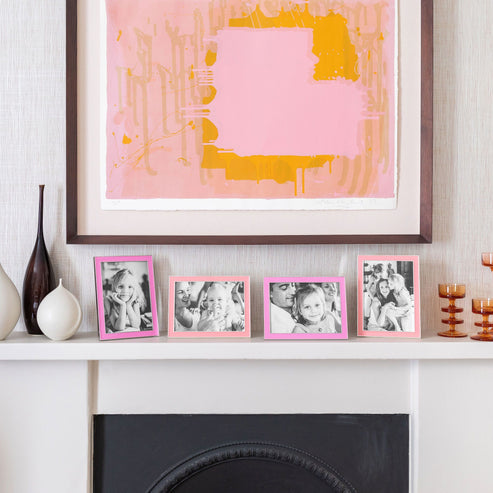 Addison Ross Electric Pink Enamel & Silver Frame 4x6