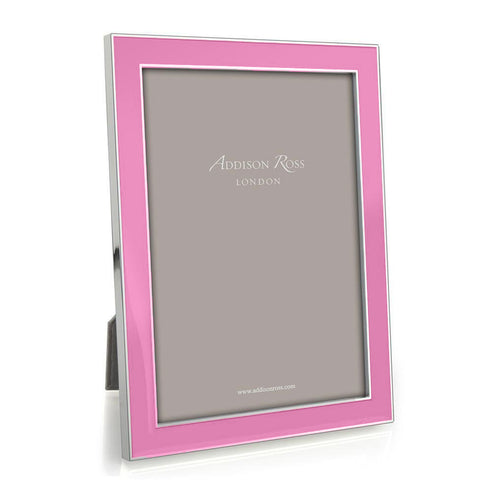 Addison Ross Electric Pink Enamel & Silver Frame 4x6