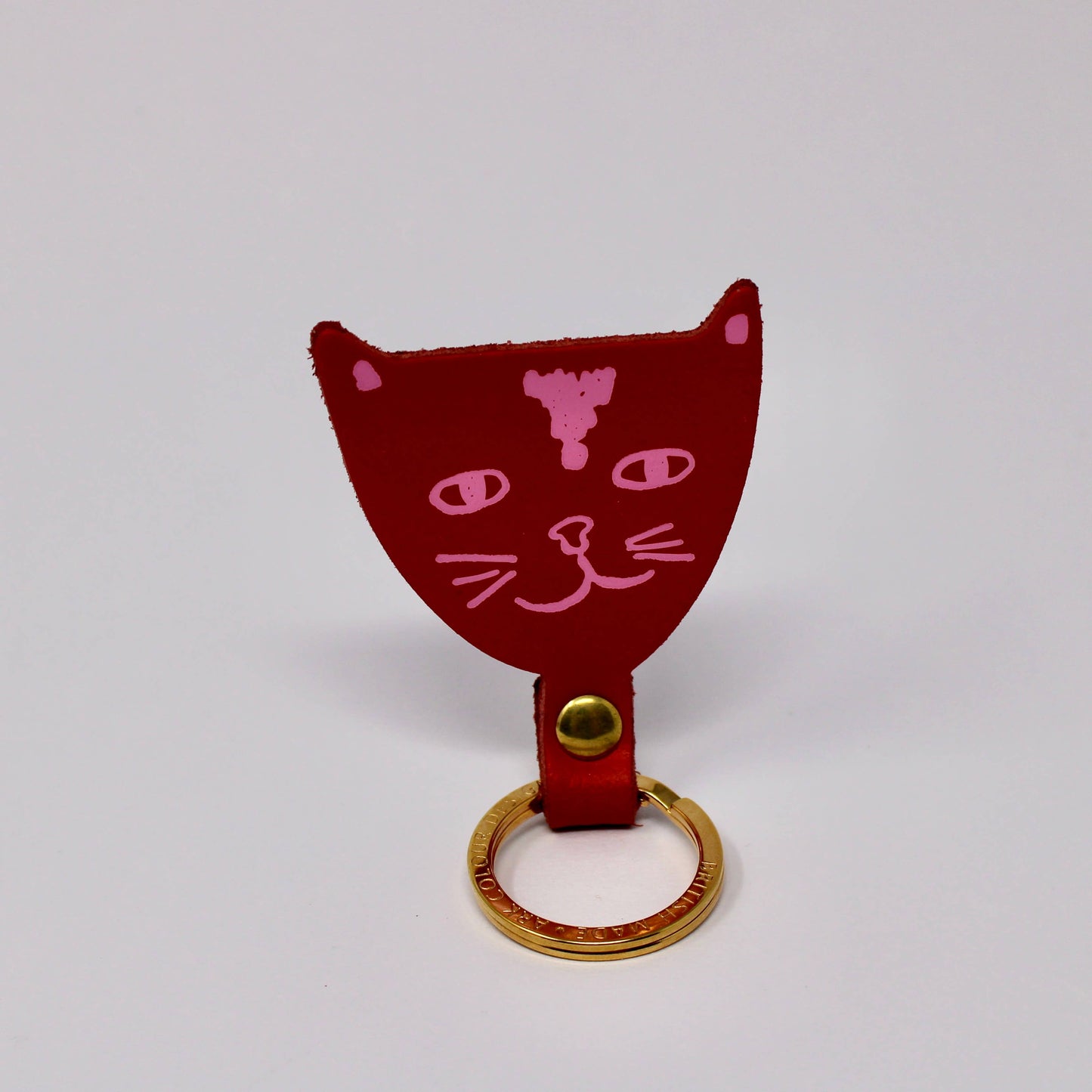 Cat Key Fob: Red