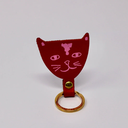 Cat Key Fob: Magenta