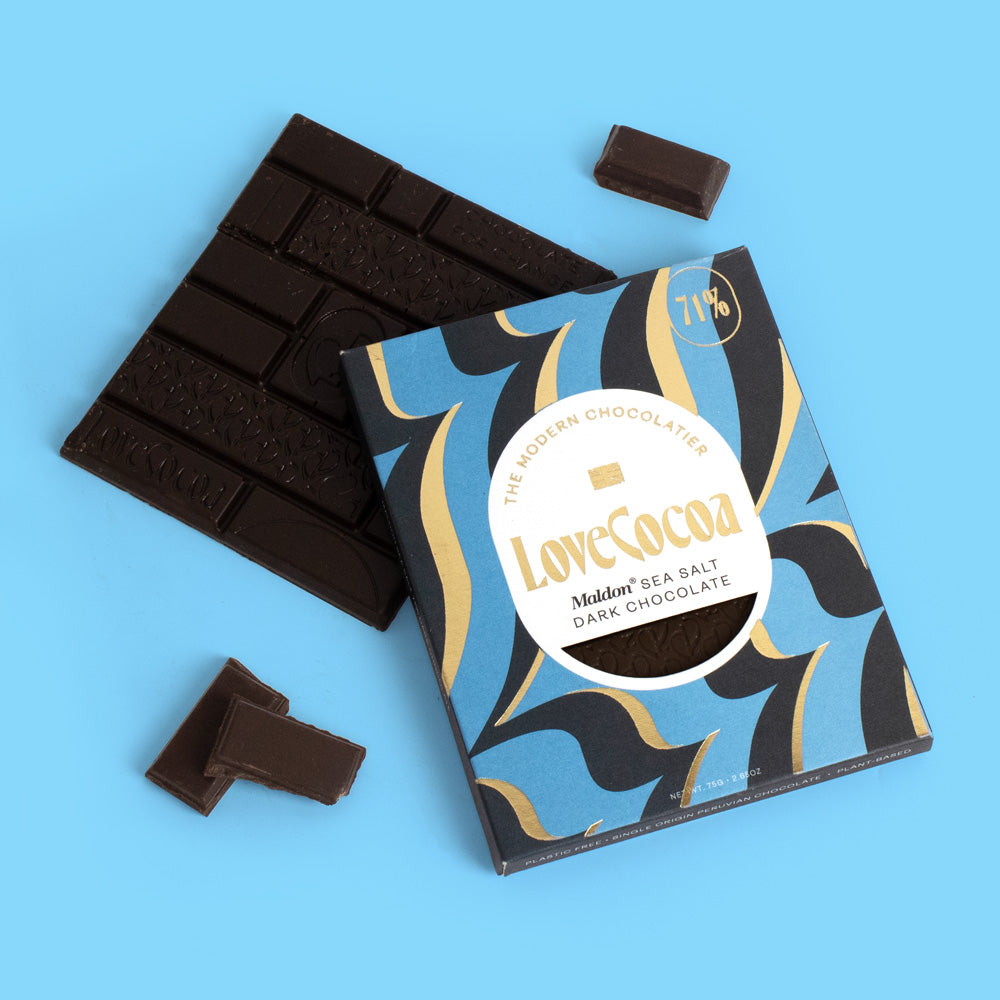 Love Cocoa Dark Maldon Sea Salt Bar