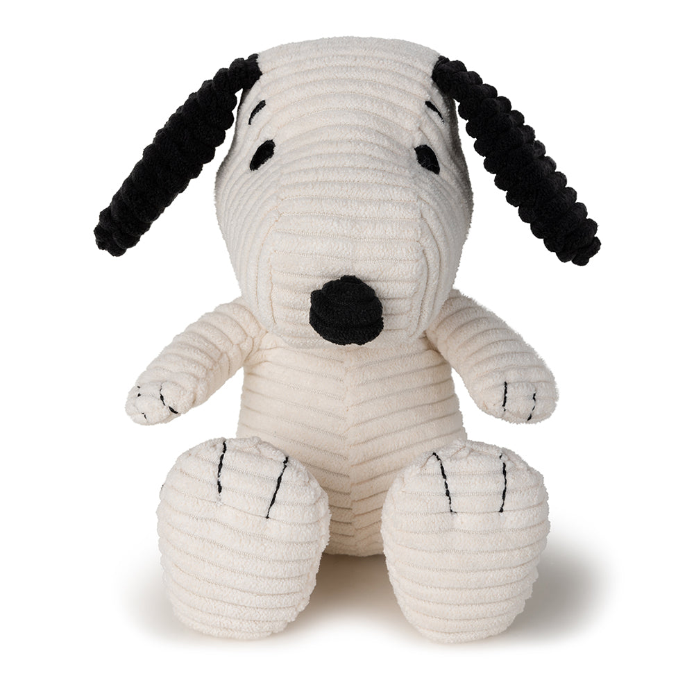 Snoopy ECO Corduroy Cream Plush Toy - 19cm - 7.5"