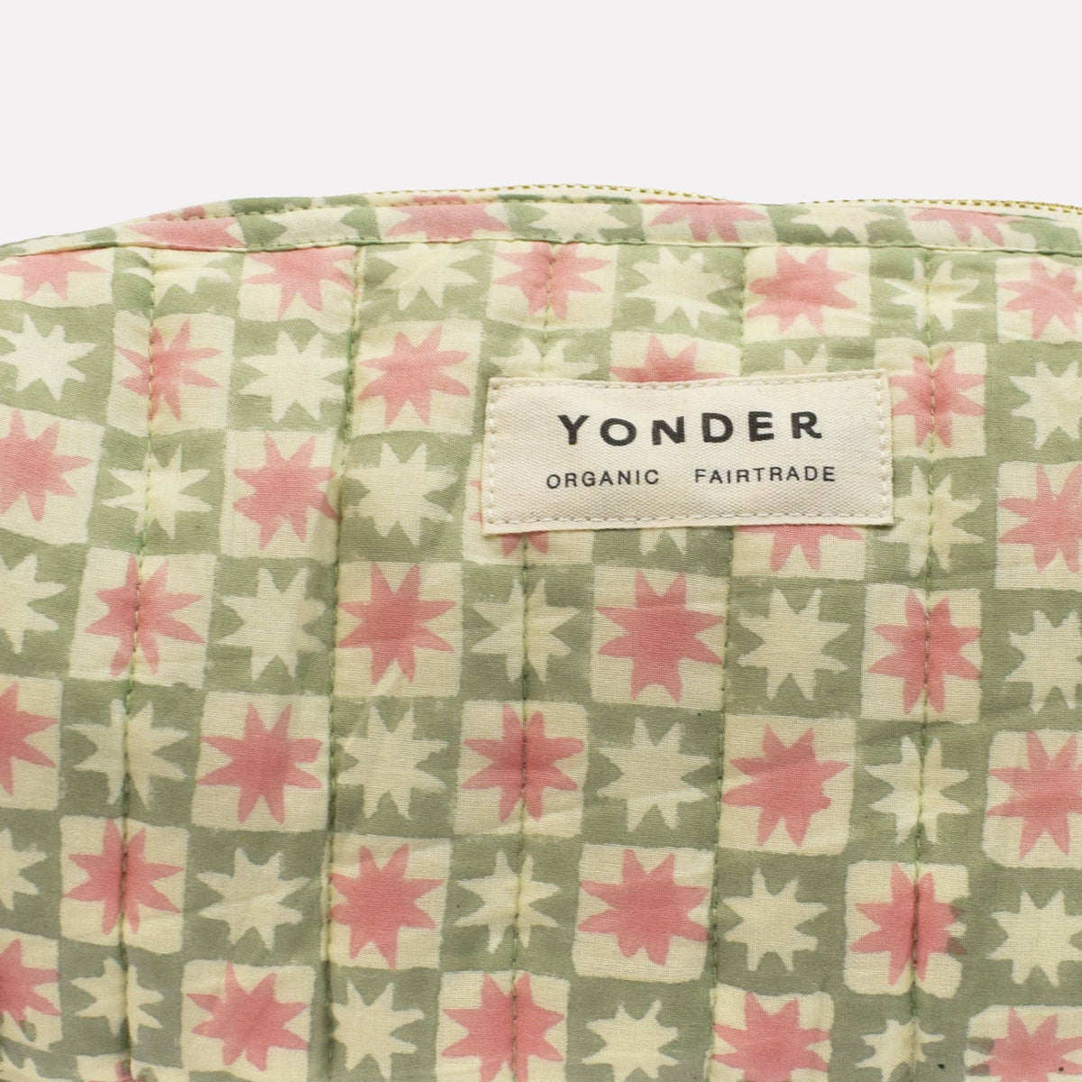 YONDER. - Quilted Wash Bag | Pinwheel | Mint